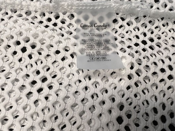 Cotton Candy mesh cover up M white - Picture 6 of 8